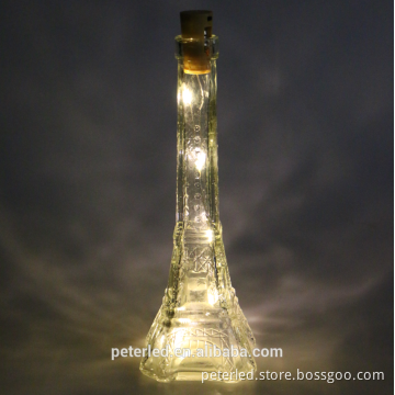 water bottle with led copper wire light coloful light for shop window decoration